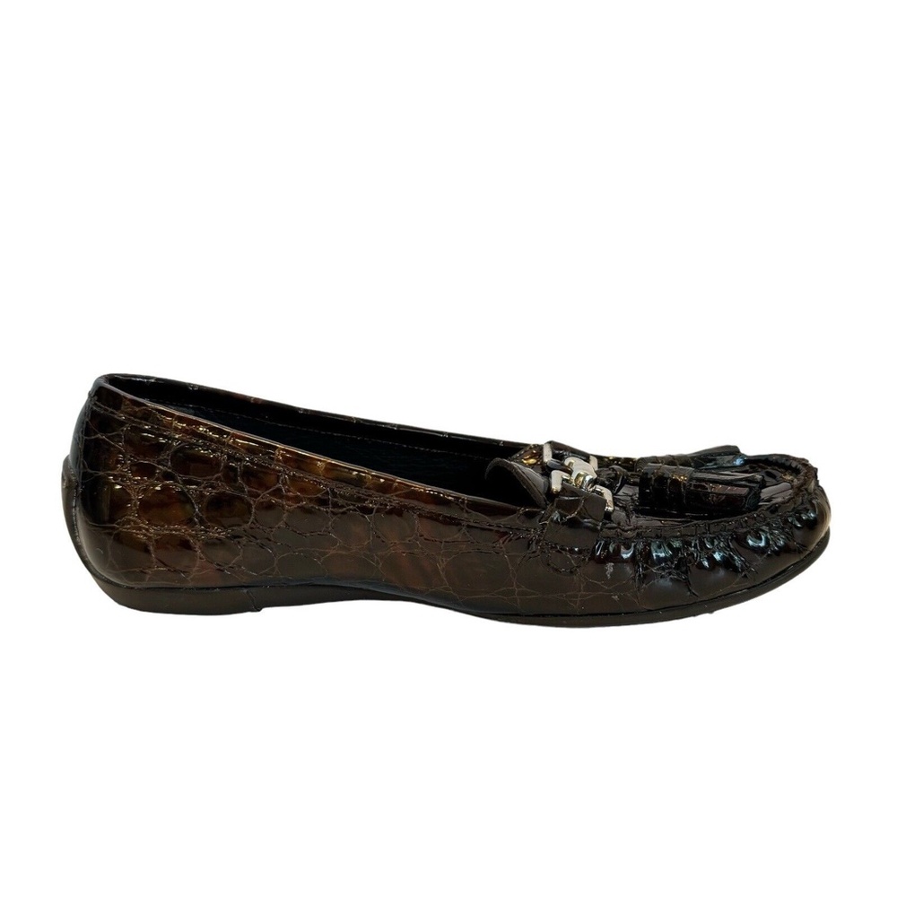 Stuart Weitzman Rascal Patent Croc Embossed Tasse… - image 7